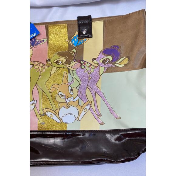 Disney Bambi and Thumper Rabbit Glitter Tote Bag NOS with Tag - Picture 3 of 7
